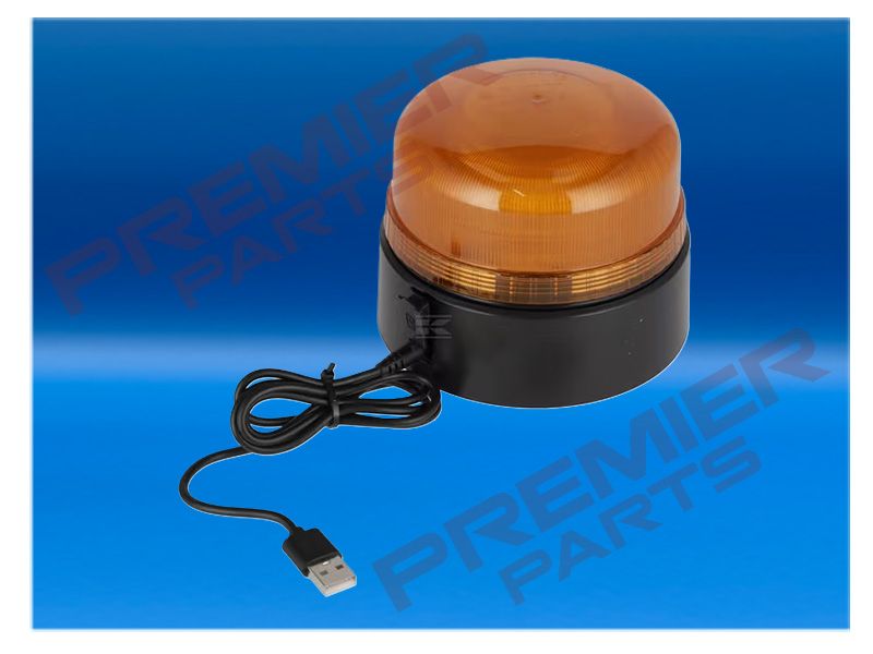 R65 Magnetic Amber Beacon 12v Rechargeable (Remote Control option), TYPE: NO REMOTE