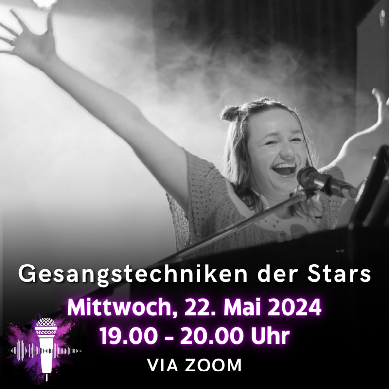 VocalSession-Workshop "Gesangstechniken der Stars" mit Ronja Lunz