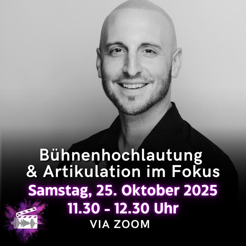 VocalAct "Bühnenhochlautung & Artikulation im Fokus" mit Simon Diez