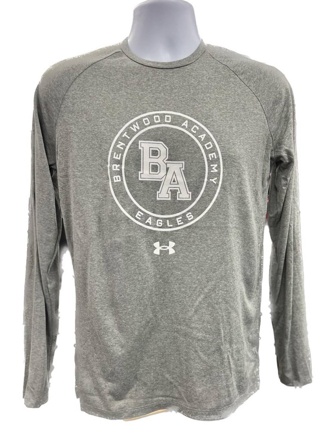 Under Armour Long Sleeve Tech Tee- Gray/Circle BA Logo