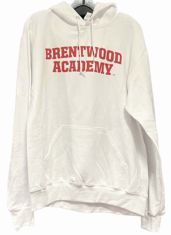 Arch YOUTH Hoodie- White with Red Logo