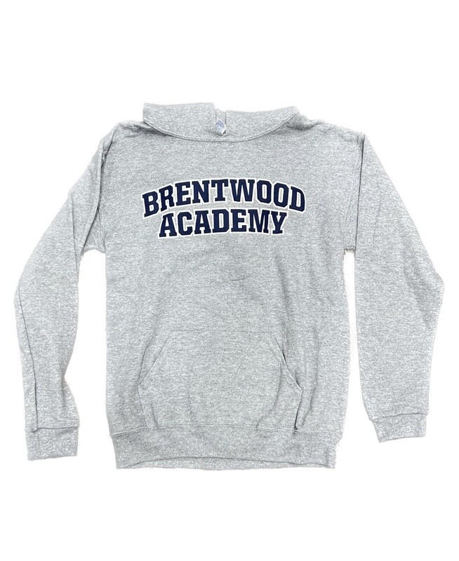 Arch ADULT Hoodie- Gray with Navy Logo