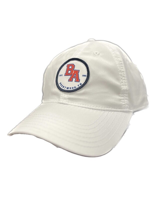 White cool fit BA hat