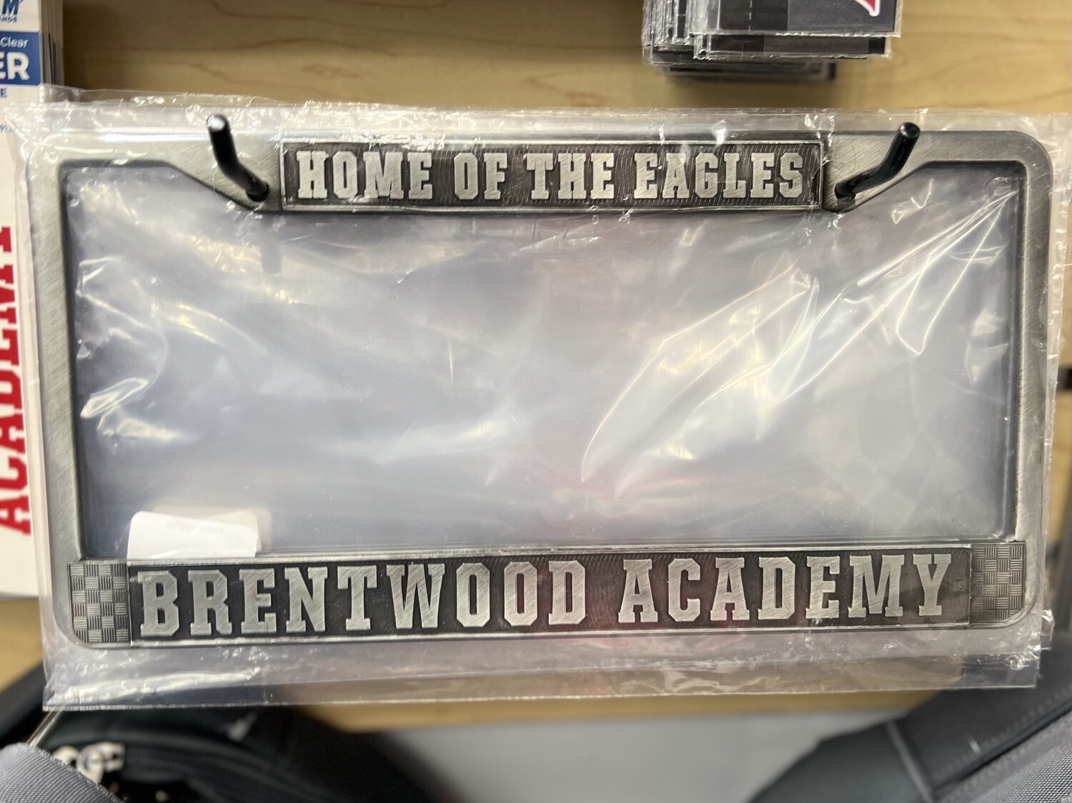 License Plate Frame Antique Pewter