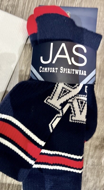 Navy Crew Sock with BA logo
