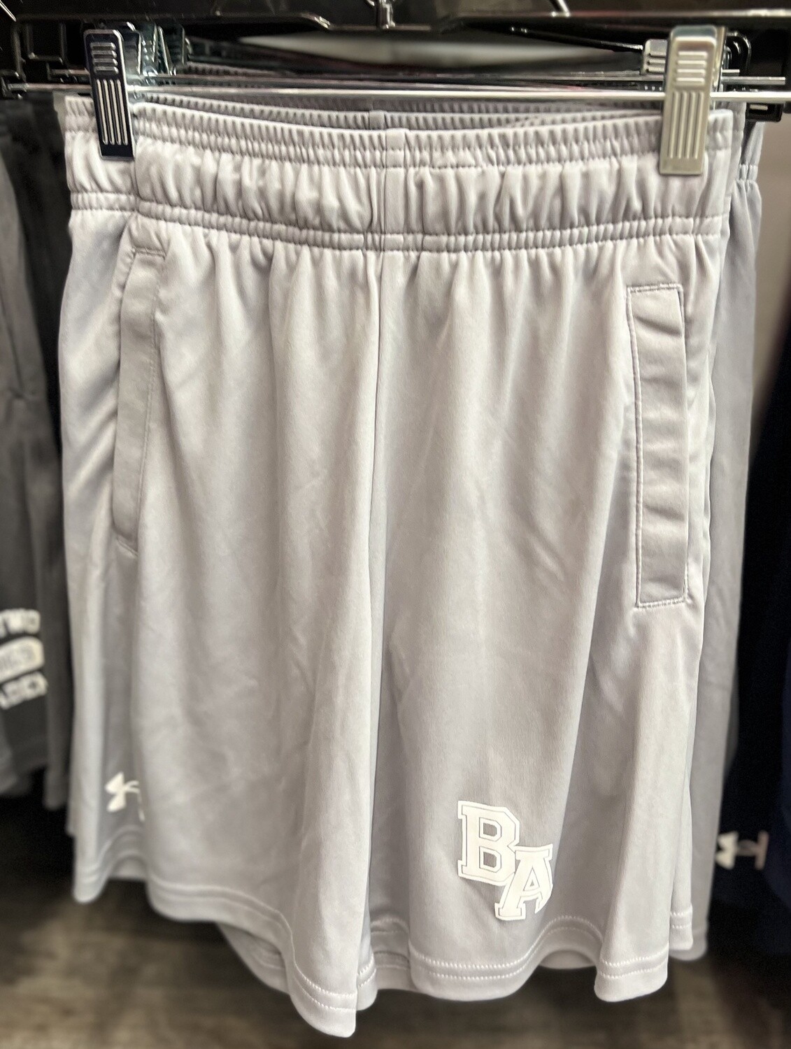 Under Armour Mens Tech Short- Grey with BA logo