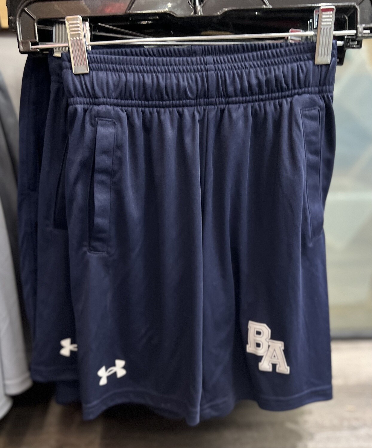 Under Armour Mens Tech Short - Navy with BA logo