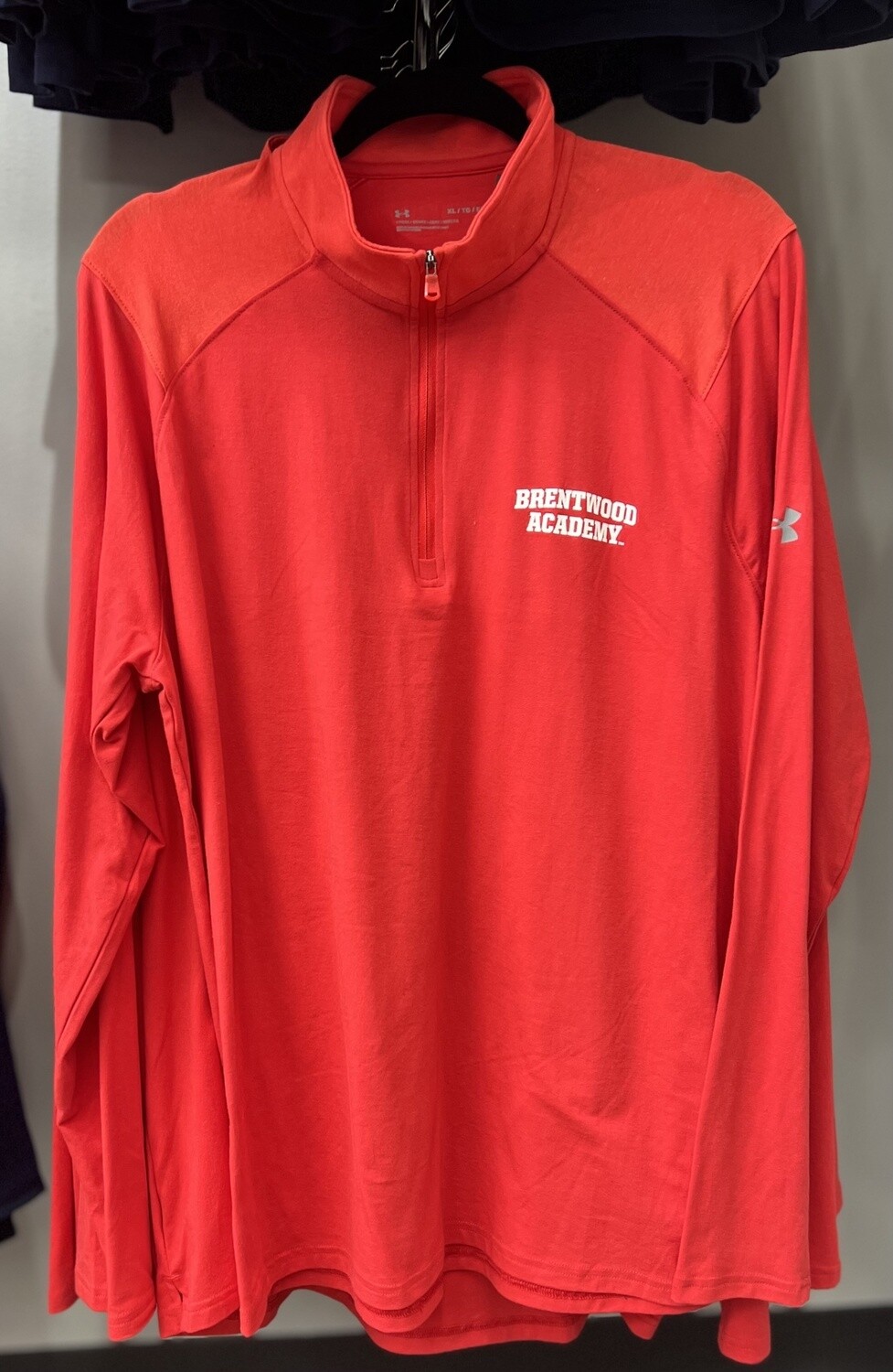 Under Armour Mens All Day Tri-Blend 1/4 Zip Red
