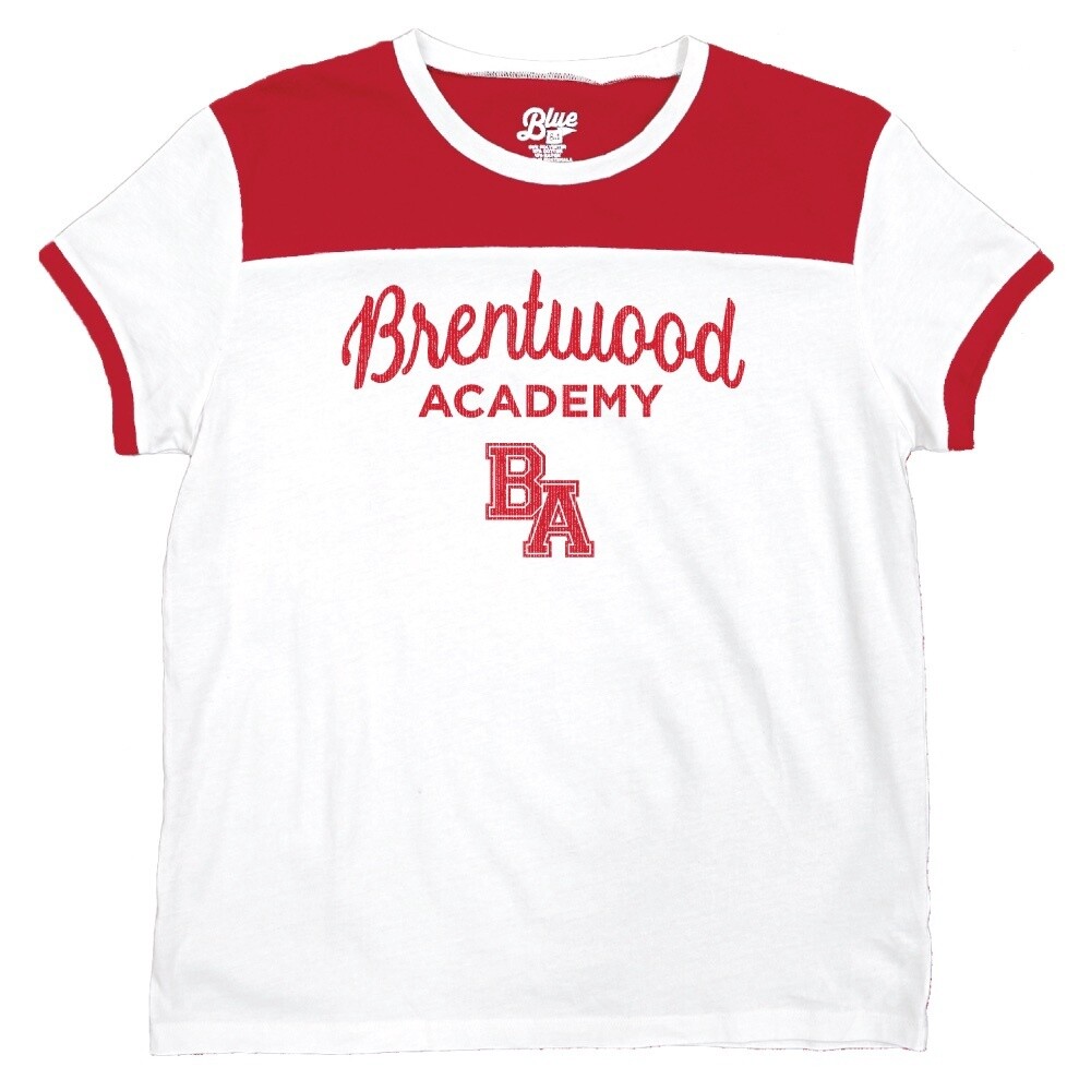 Red Color Block Tee -Blue 84-