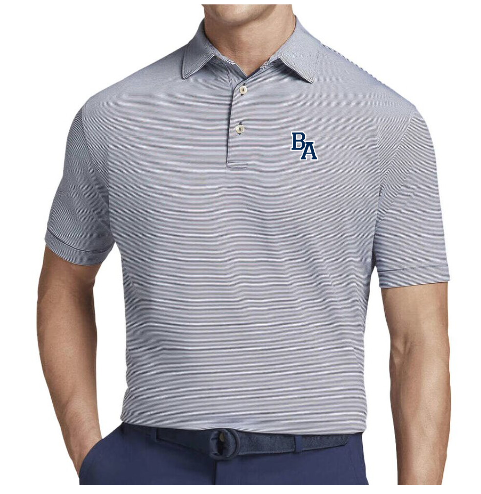 Peter Millar Polo- Navy/White Stripe