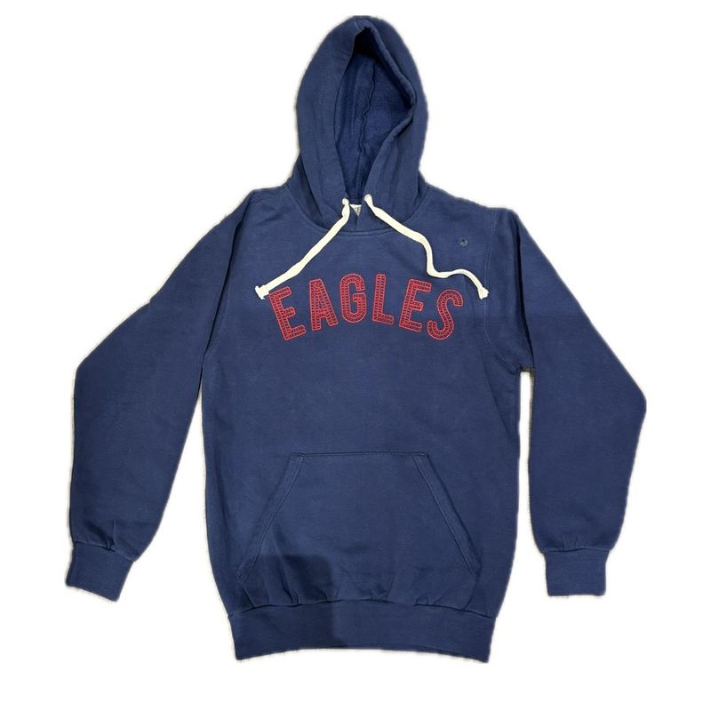 Vintage Fleece Hood Red Embroidery Eagles