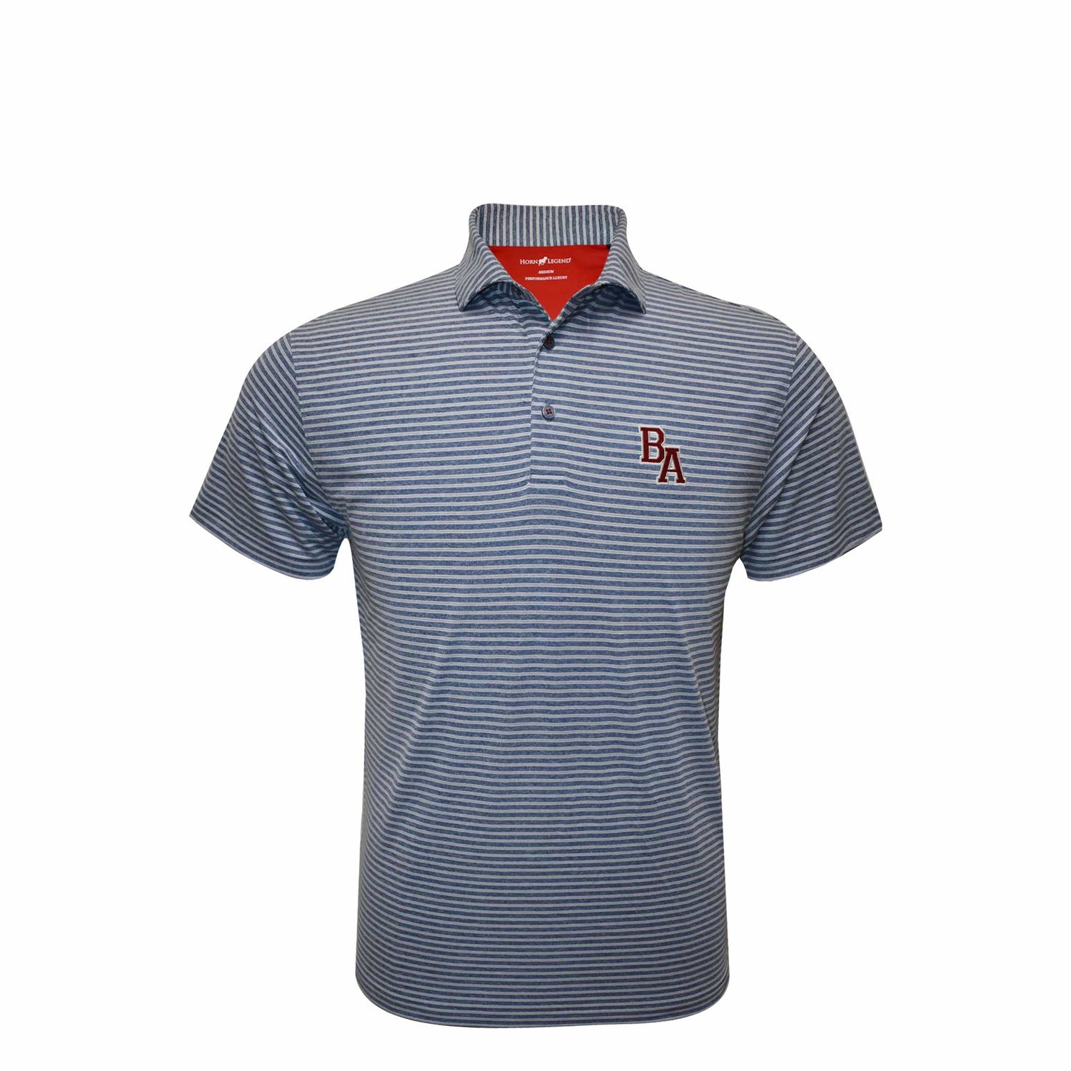 Navy/White Horn Legend Heather stripe Polo