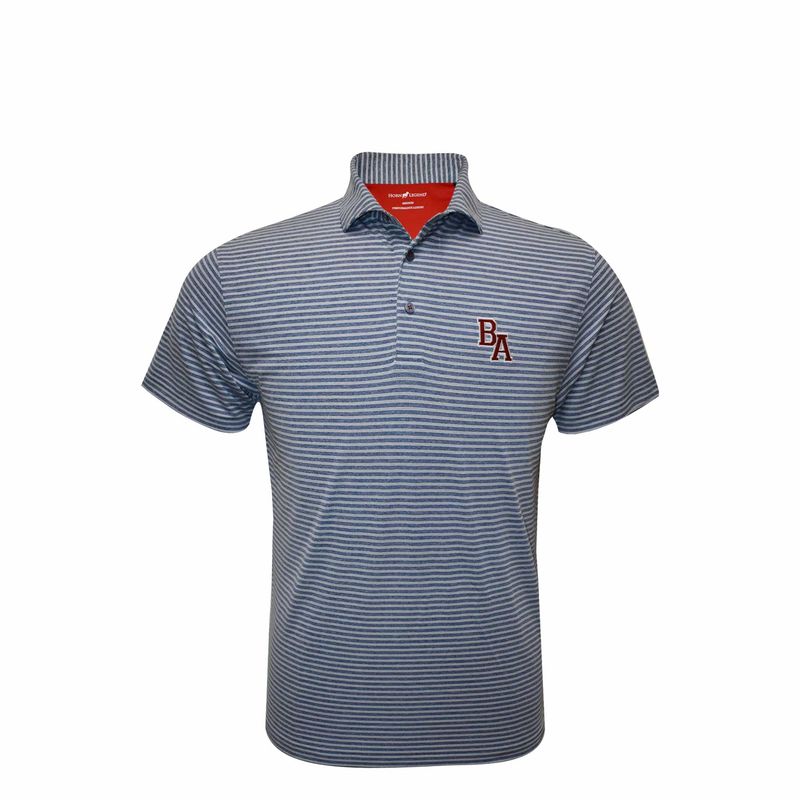 Navy/White Horn Legend Heather stripe Polo