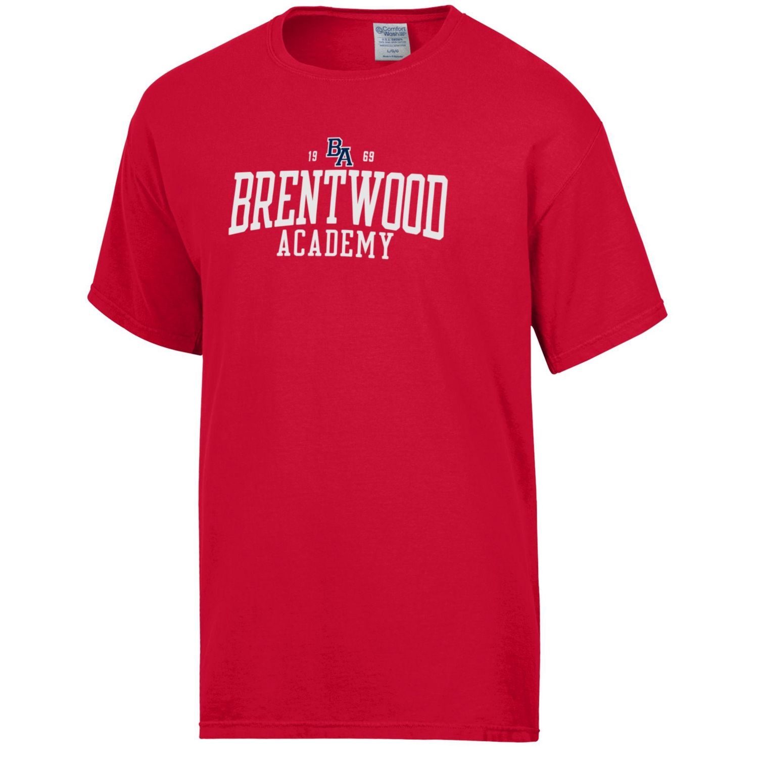 Athletic Red Brentwood Academy Comfort Wash Tee