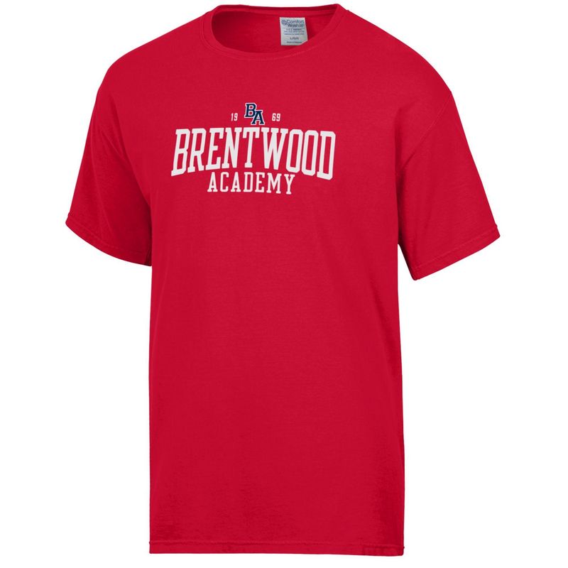 Athletic Red Brentwood Academy Comfort Wash Tee