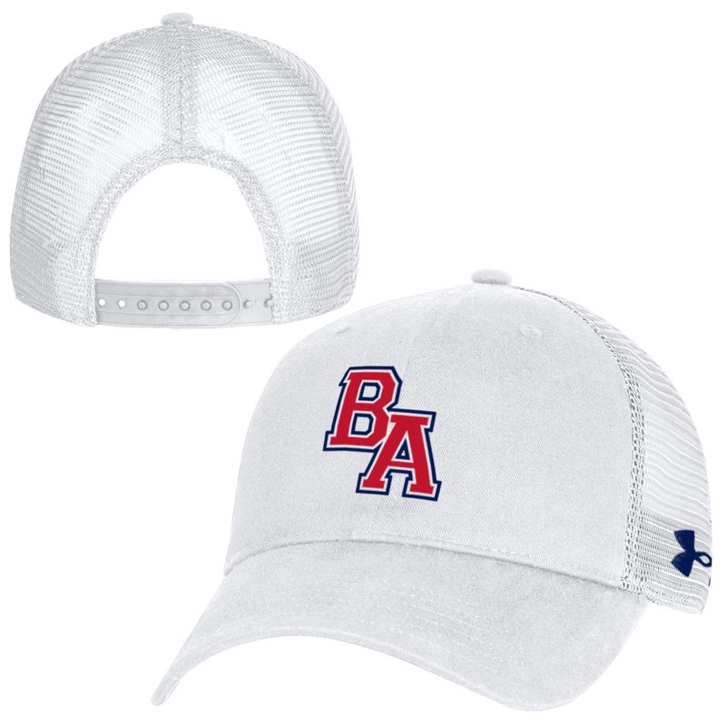 UA Washed Performance Cotton Trucker Hat- WHITE