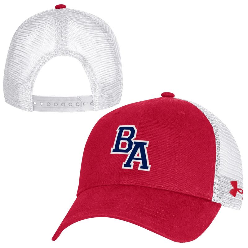 UA Washed Performance Cotton Trucker Hat- RED