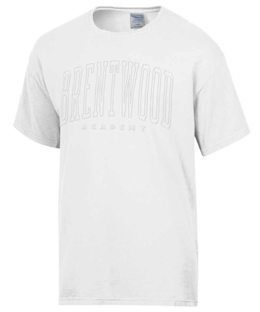 White Comfort Wash Puff Brentwood Academy Tee