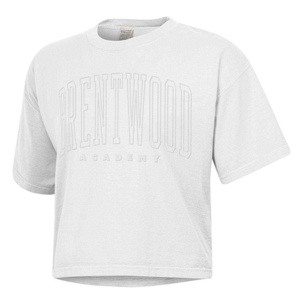 White Comfort Wash Boxy Tee Brentwood Academy