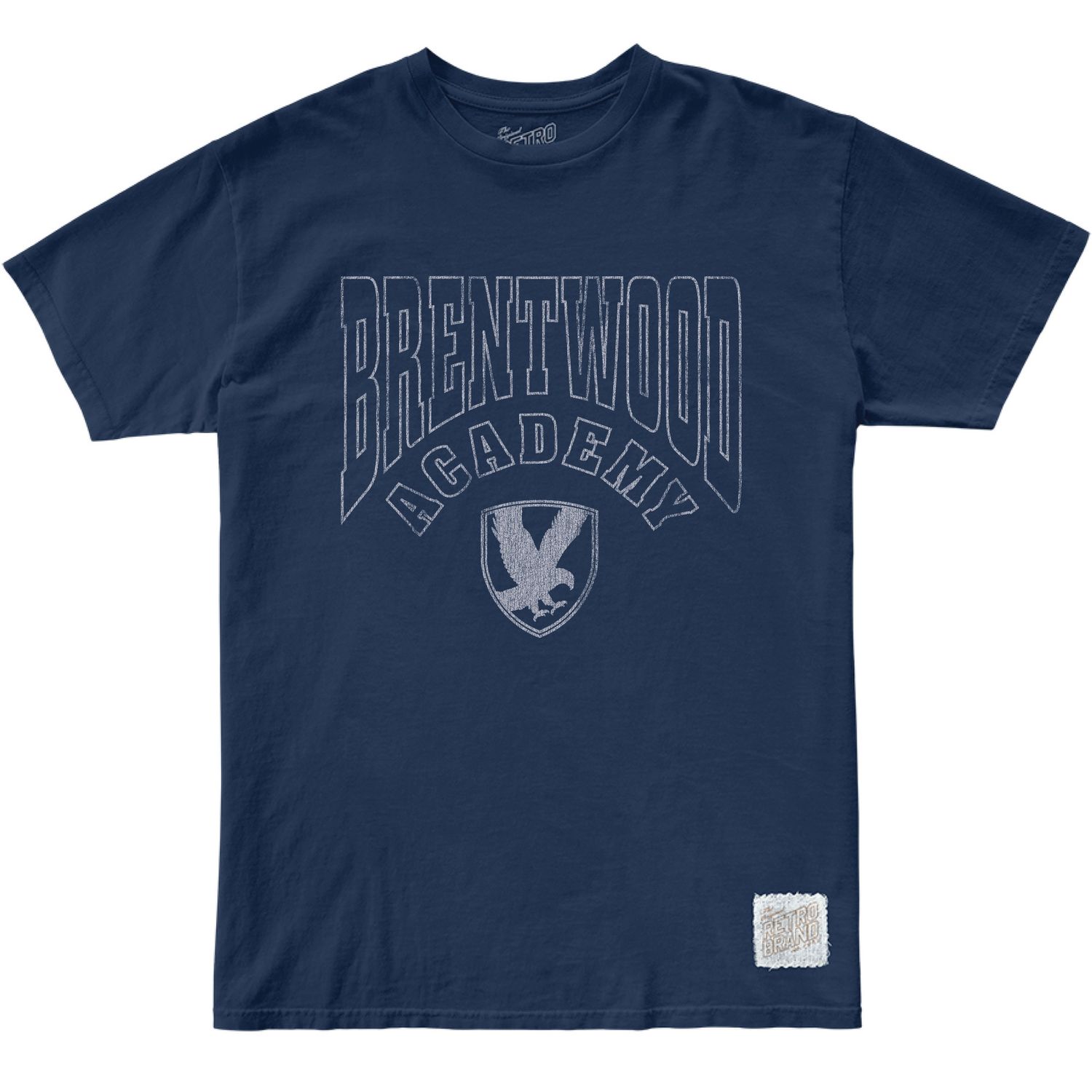 Brentwood Academy Navy Sueded Tee