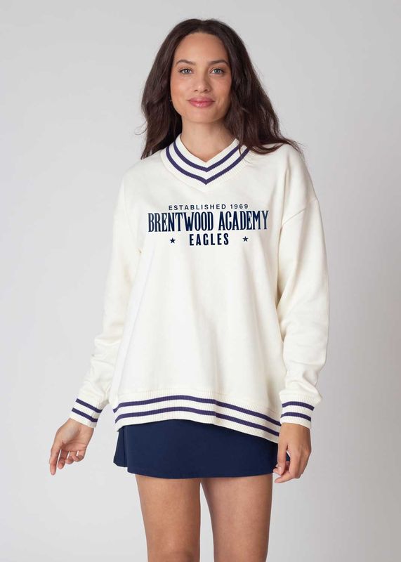 Letterman V-Neck Pullover
