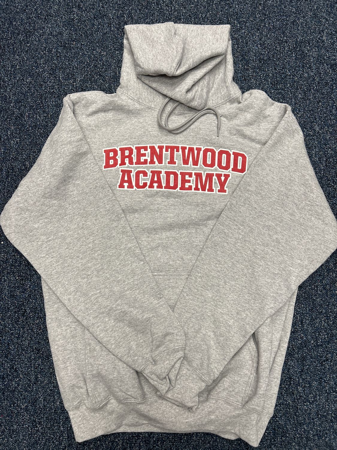 Arch ADULT Hoodie- Gray with Red Logo