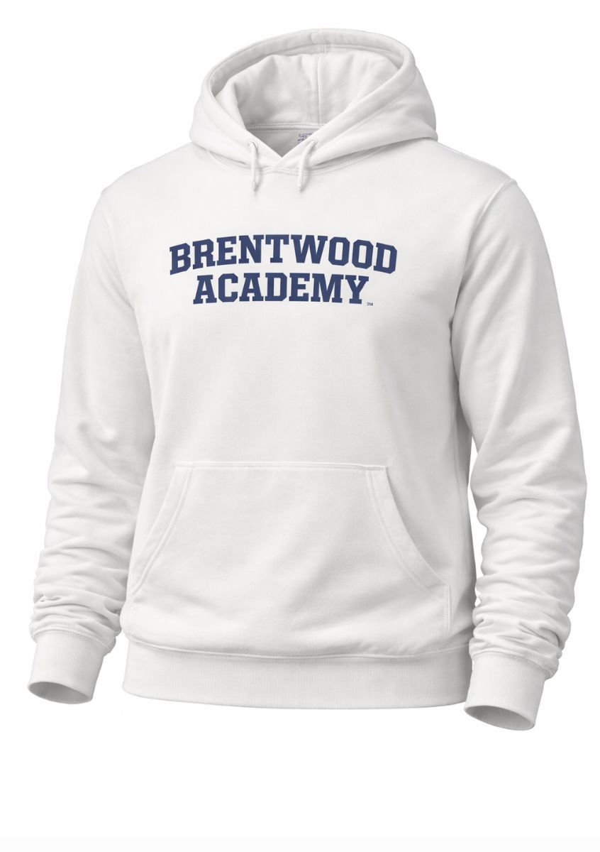 Arch ADULT Hoodie - White with Navy Logo