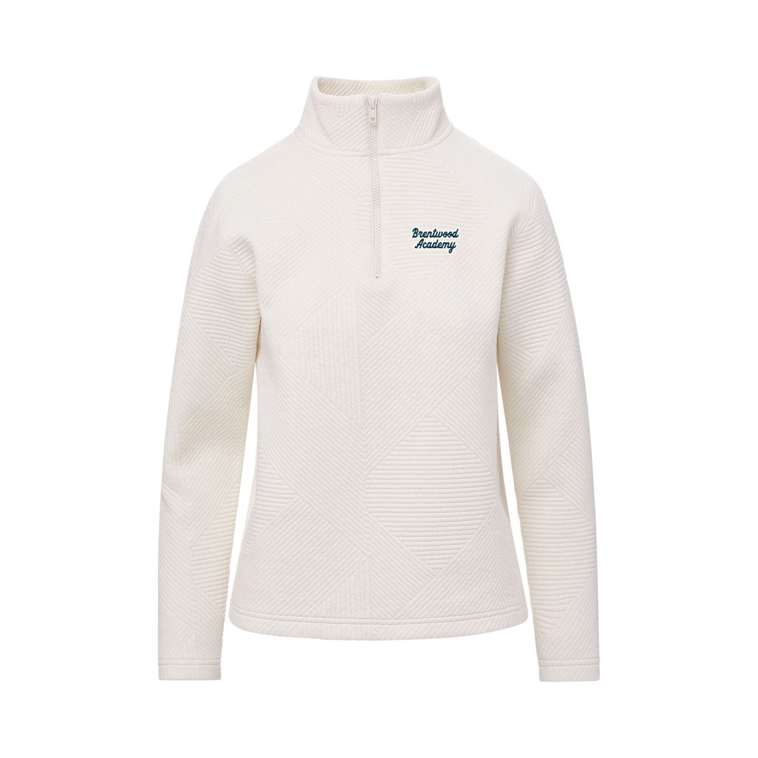 Zelda Zig-Zag Quarter Zip, Colour: Vintage White, Size: Small