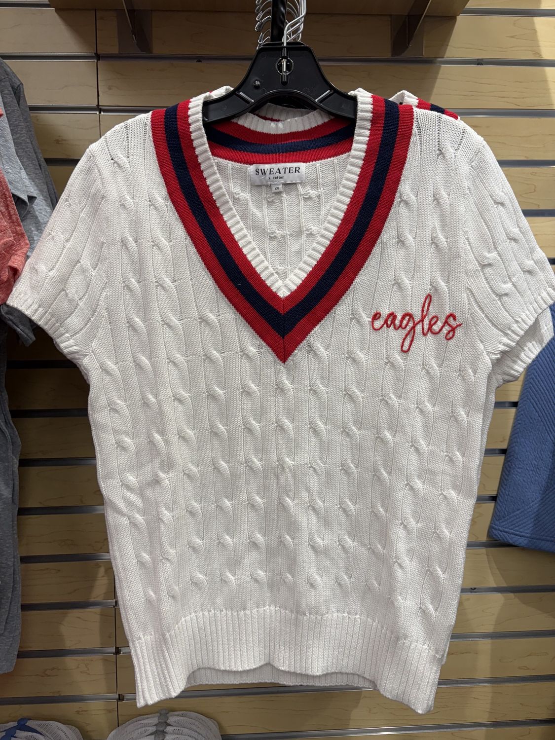 Yale V Neck Cable Sweater, Size: Extra Small