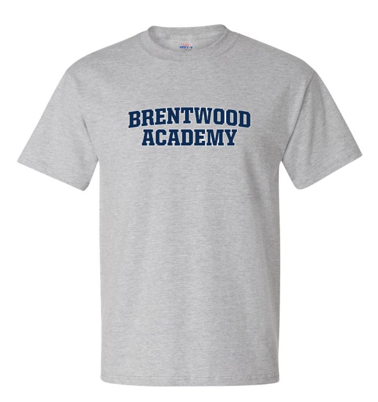 Arch T Shirt - Heather Gray with Navy