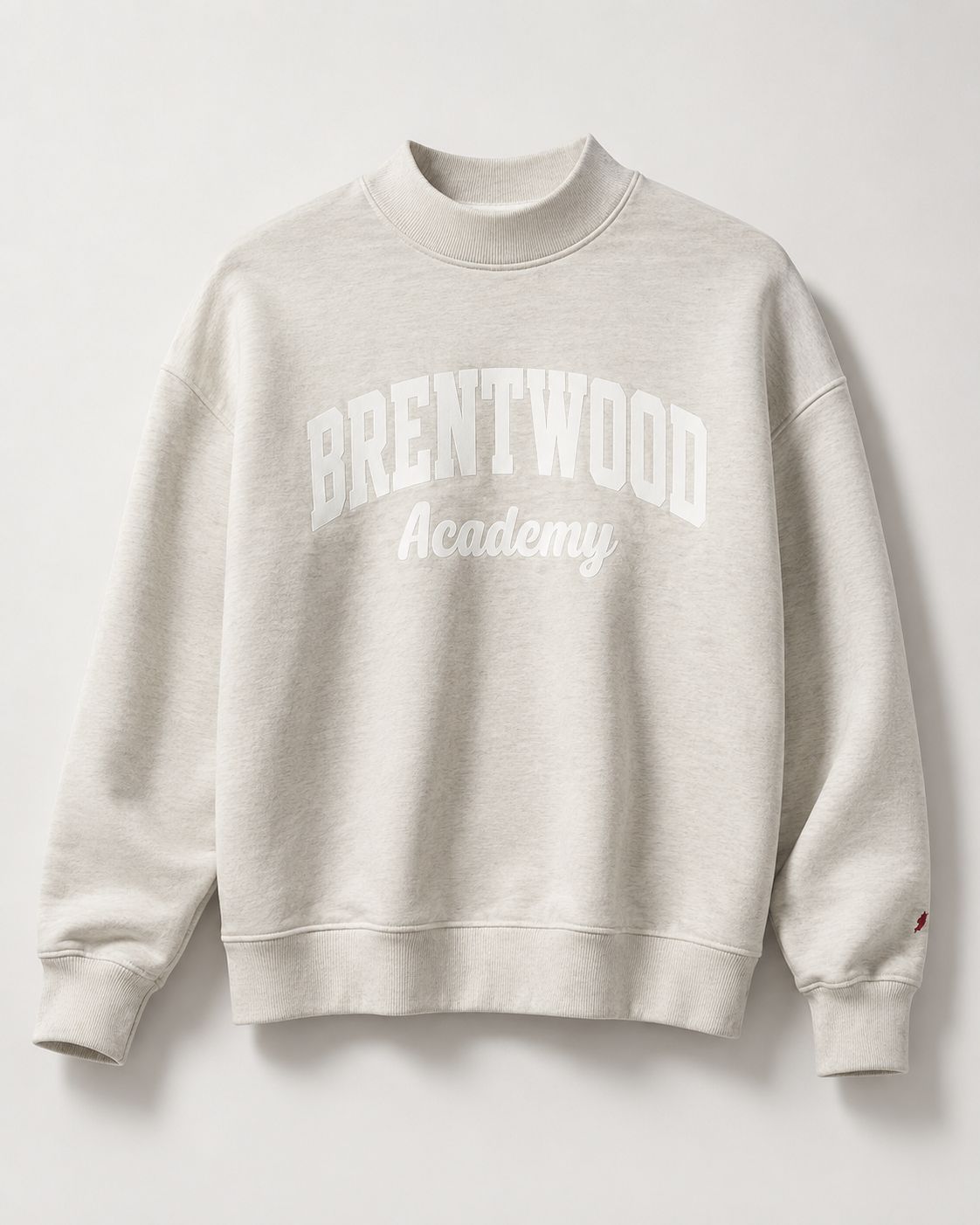 Puff Print "Brentwood Academy" Diana Mock Neck, Size: XS