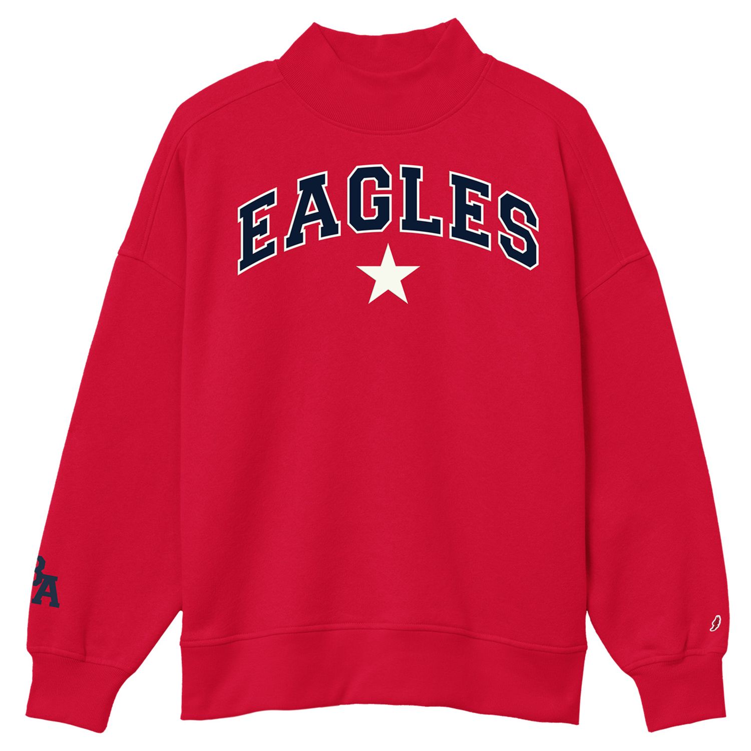 Eagles Diana Mock Neck - Red, Size: Small