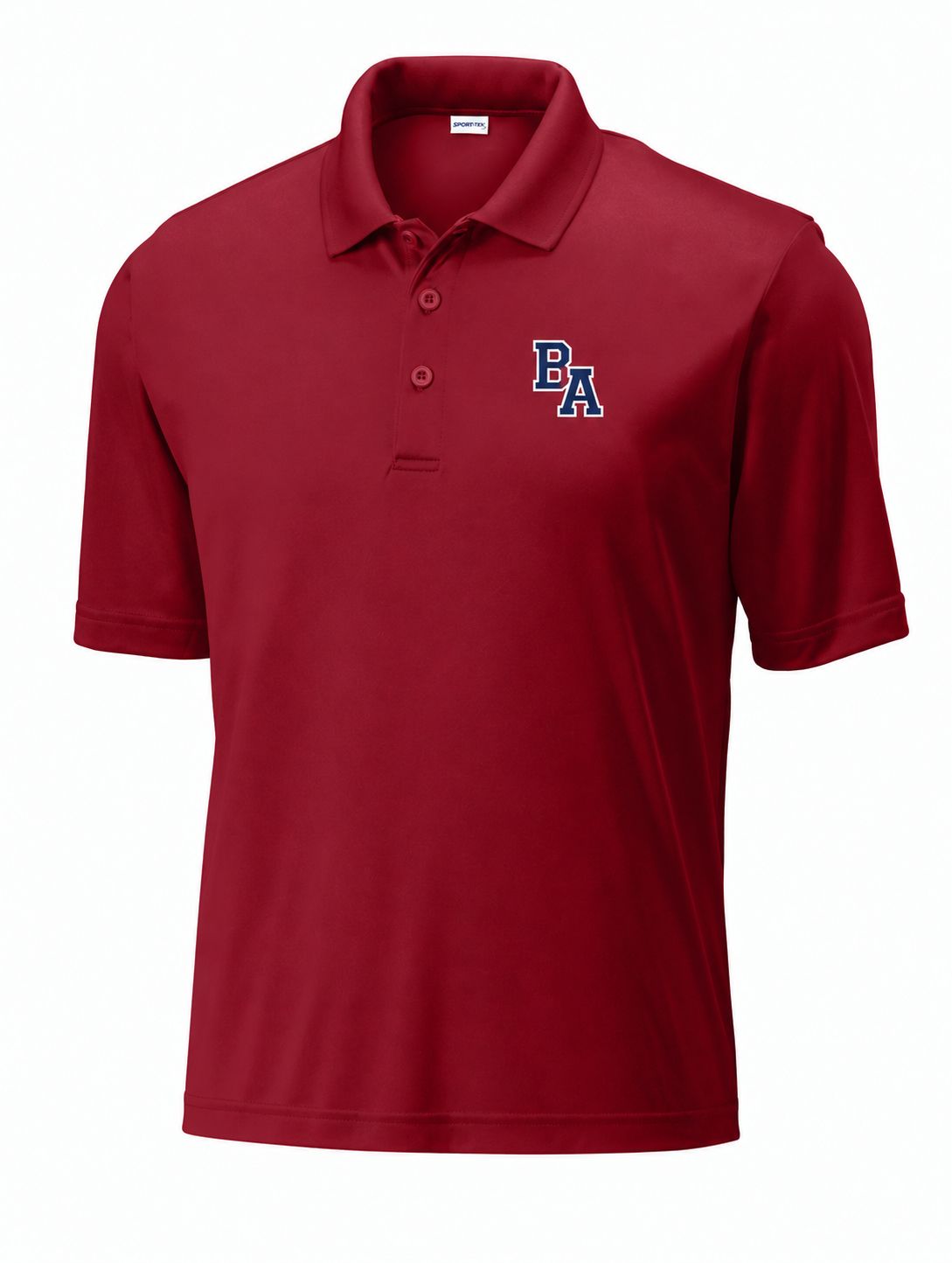 SportTek Drifit Uniform Polo, Color: Red, Size: Youth Large
