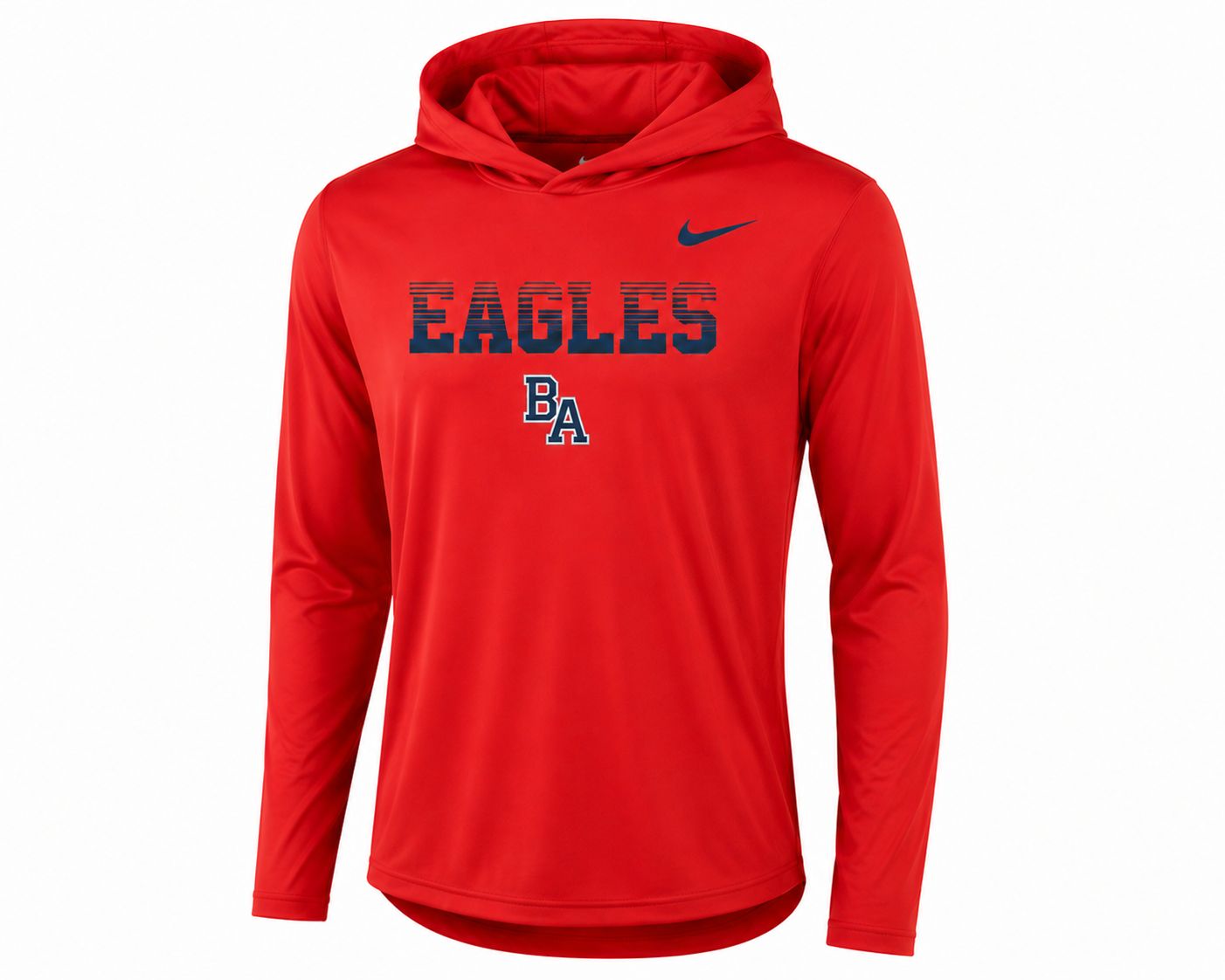 Eagle Flight - Nike Dri-Fit Cotton Long Sleeve Hoodie Tee