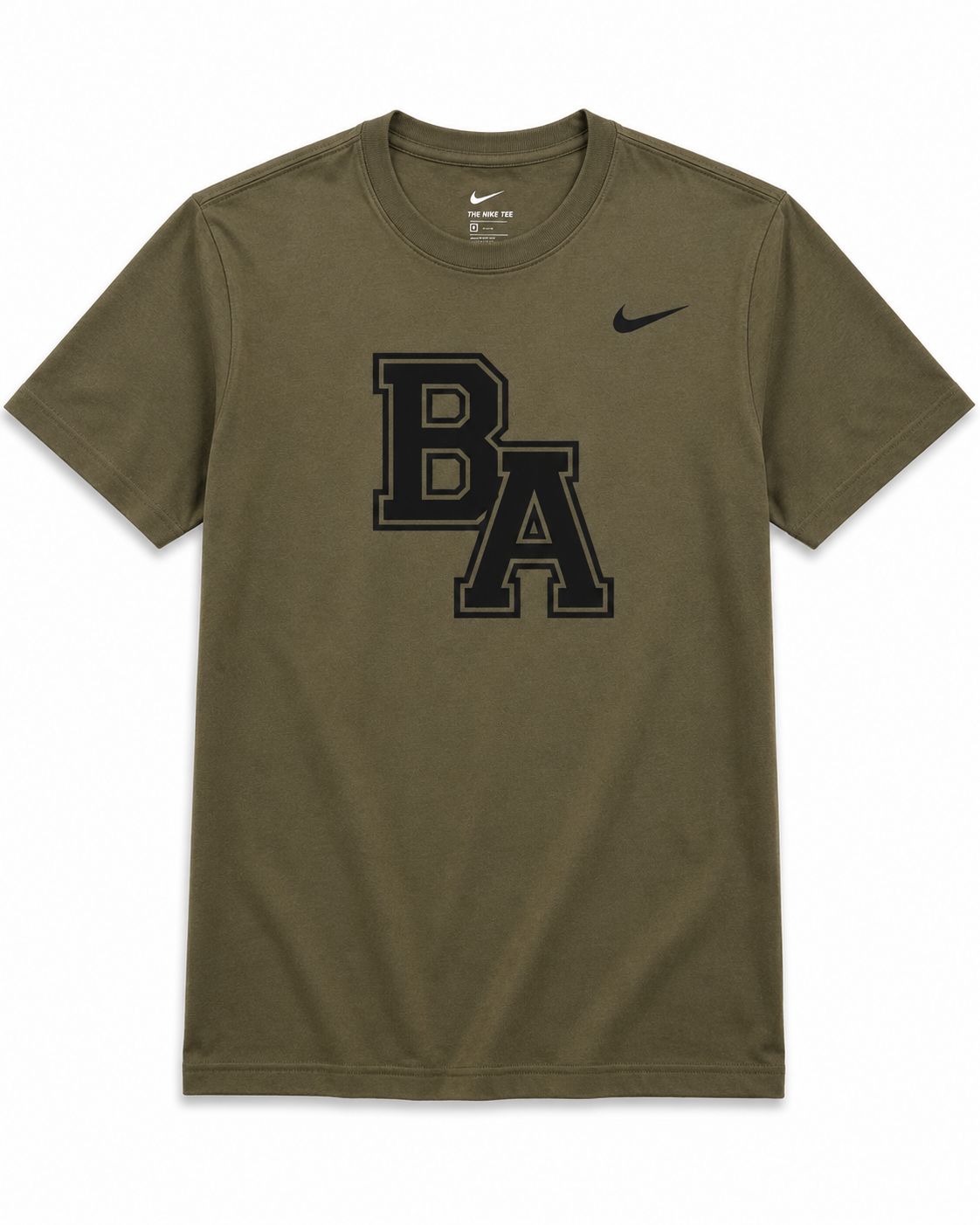 Nike Army Green Block BA Core Cotton Tee