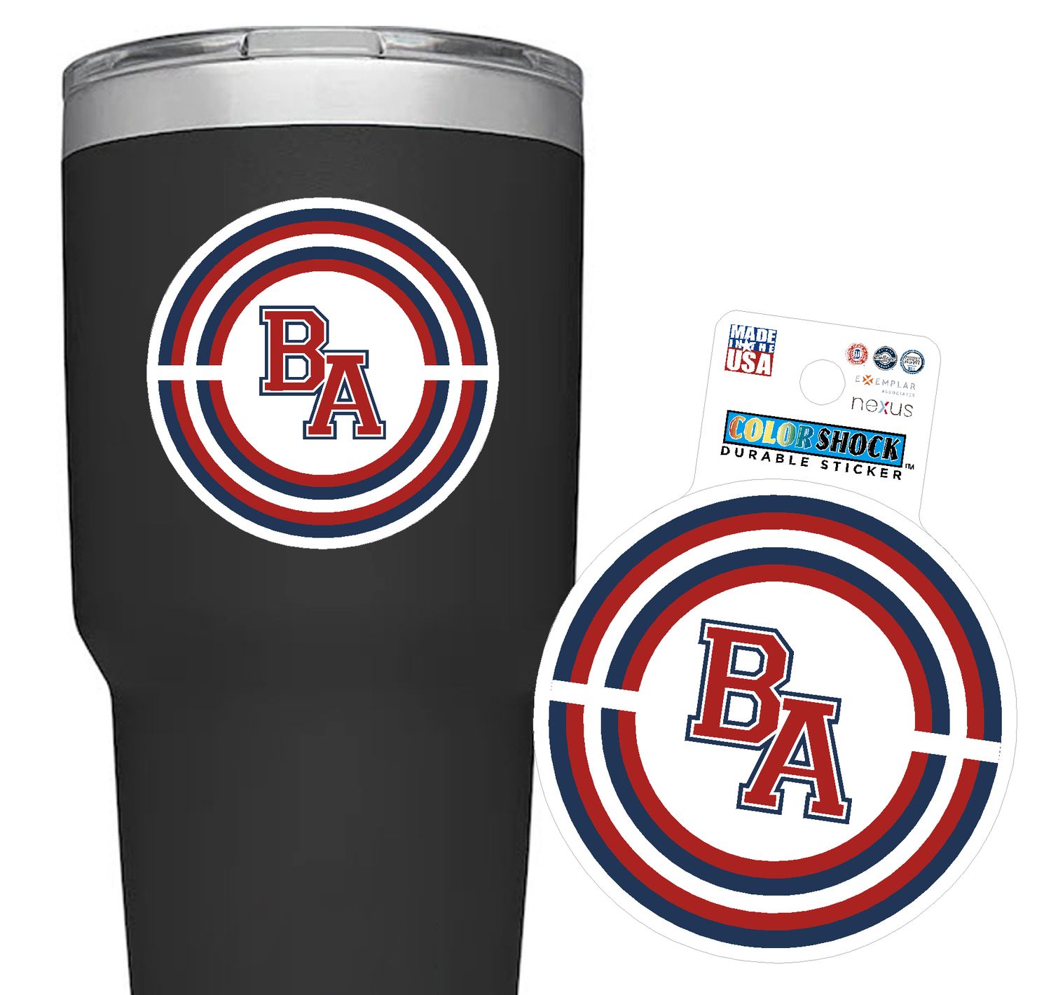 BA Circles Sticker