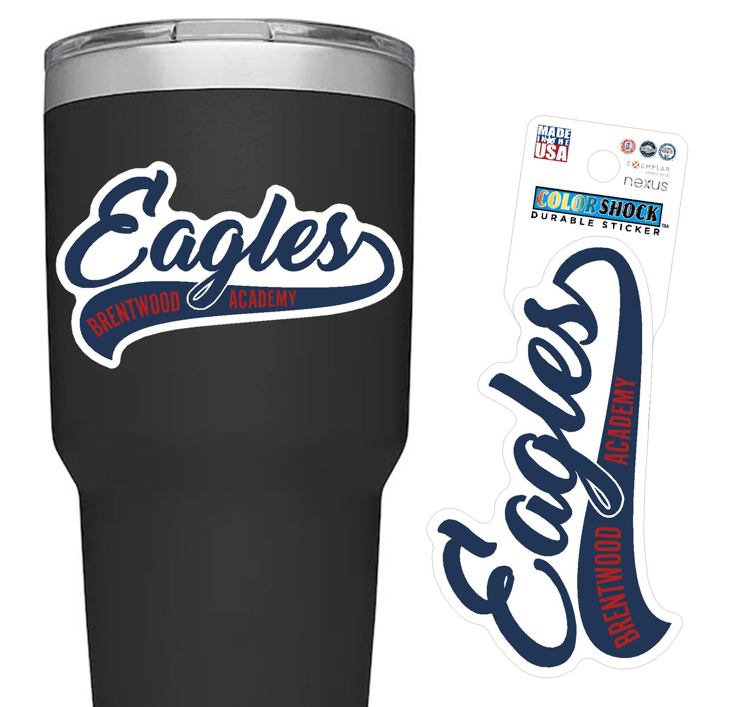 Eagles Script Sticker