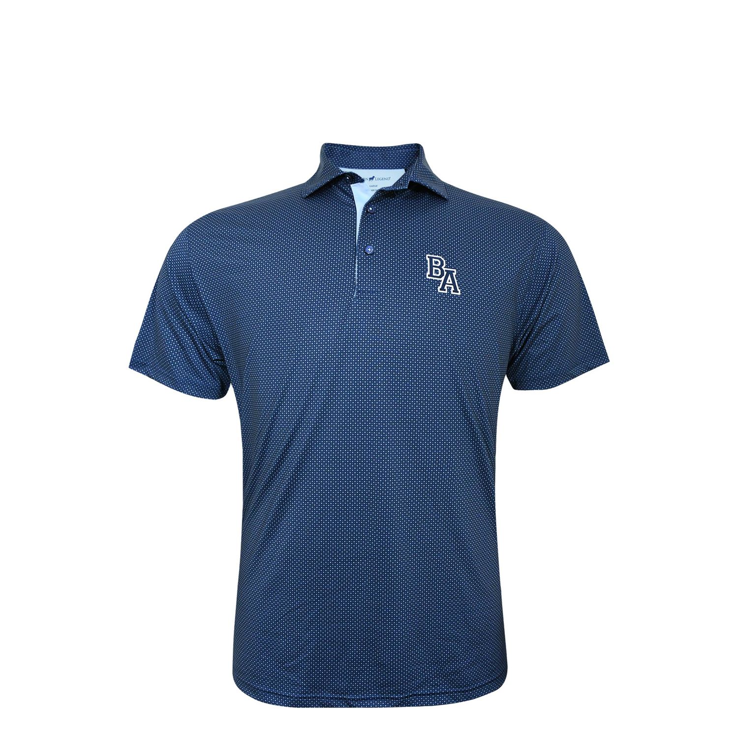 Bamboo Charcoal Checkers Polo Navy/ Serenity