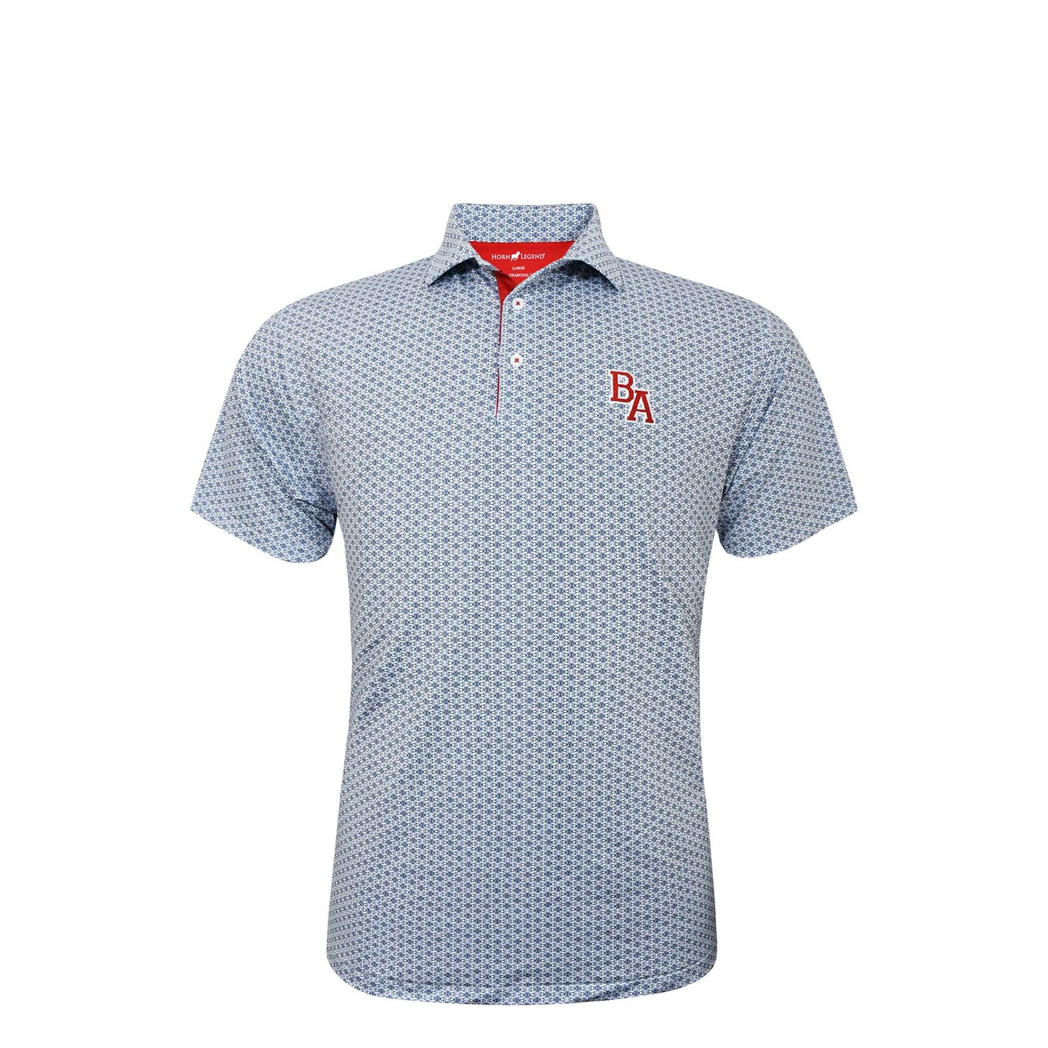 Bamboo Charcoal Bracket Polo White/Navy