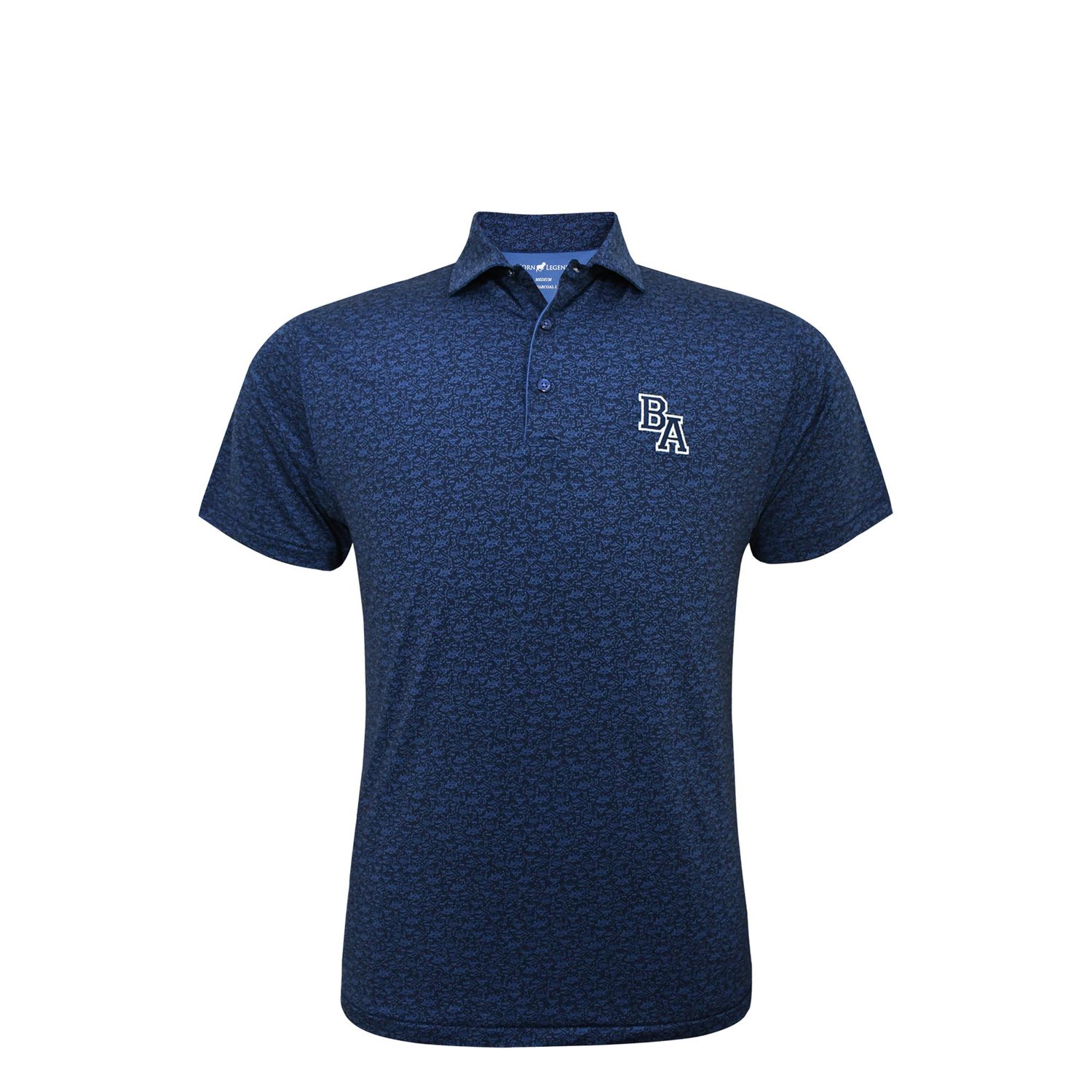 Bamboo Charcoal Playbook Polo Navy/Moonlight