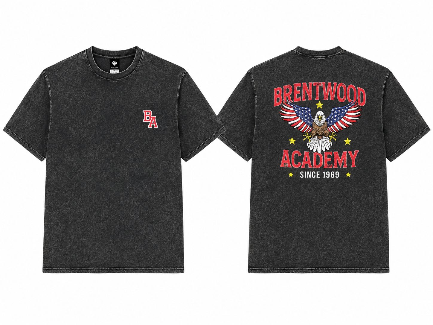 Patriotic Eagle Stone Wash Tee