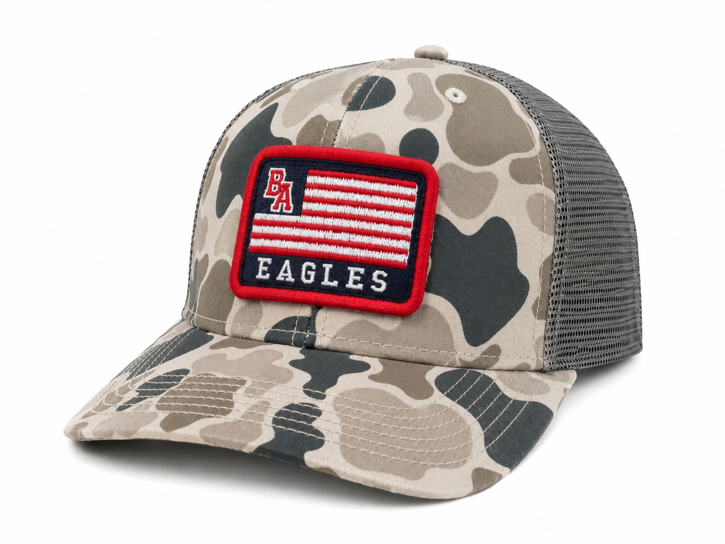 BA Flag Gray Duck Camo Hat