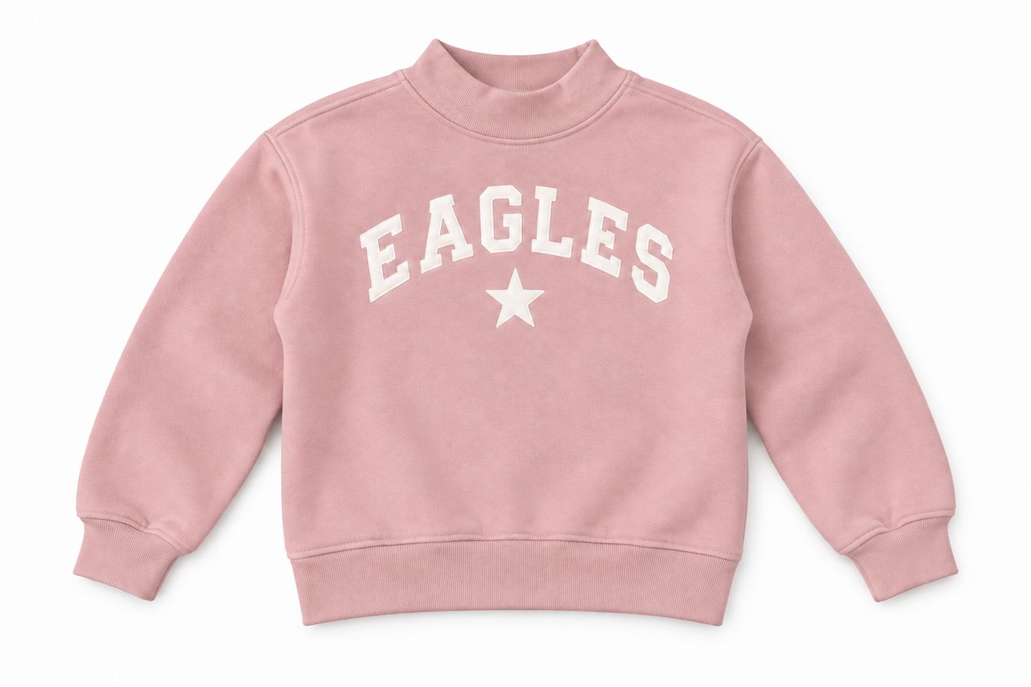 Diana Eagles Mock Neck Youth - Dusty Rose, Size: YM