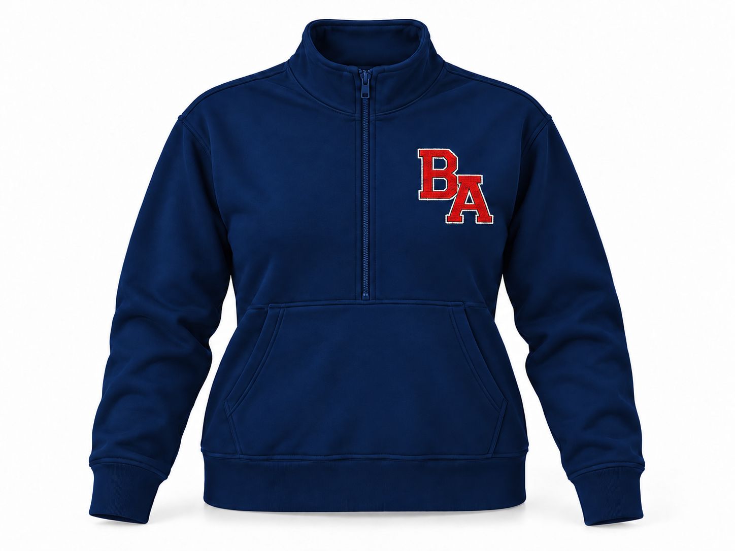 Beaded BA Women’s Navy Quarter-Zip, Size: S