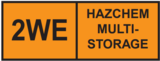 2 WE Cylinders Hazchem Multi-Storage, sign