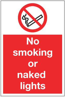 No smoking or naked lights