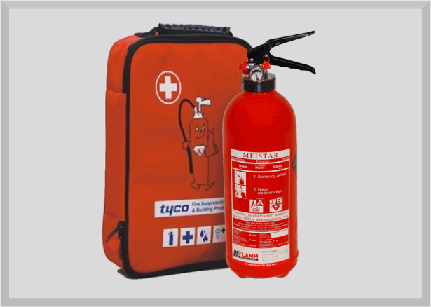 Erste-Hilfe-Set inkl. 2 Liter (Light-Water) Feuerlöscher S2DF-1