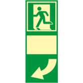 Türgriffhinterlegung, linksweisend Alu,  ISO 7010