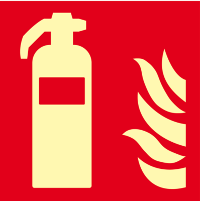 Feuerlöscher Flachschild, Alu