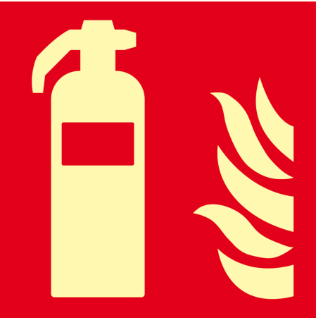 Feuerlöscher Flachschild, Alu